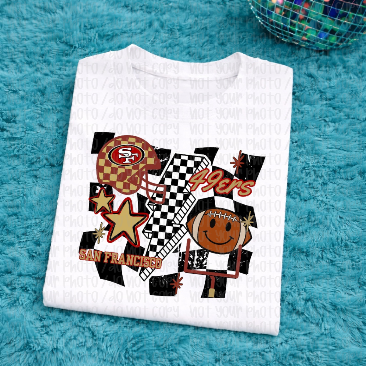 49ers Checkered Child Tee