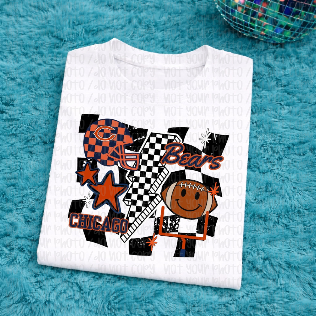 Bears Checkered Adult Tee