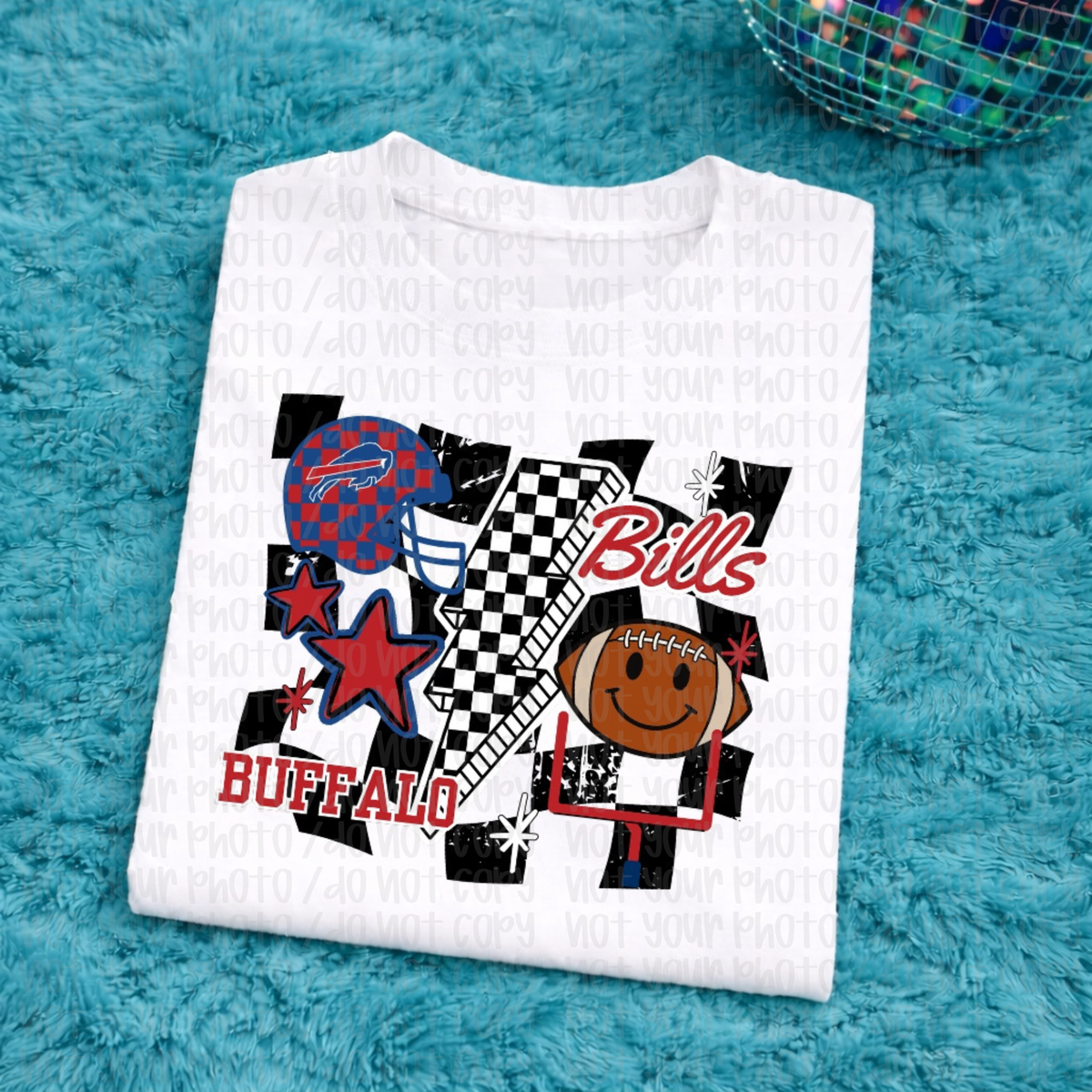 Bills Checkered Adult Tee