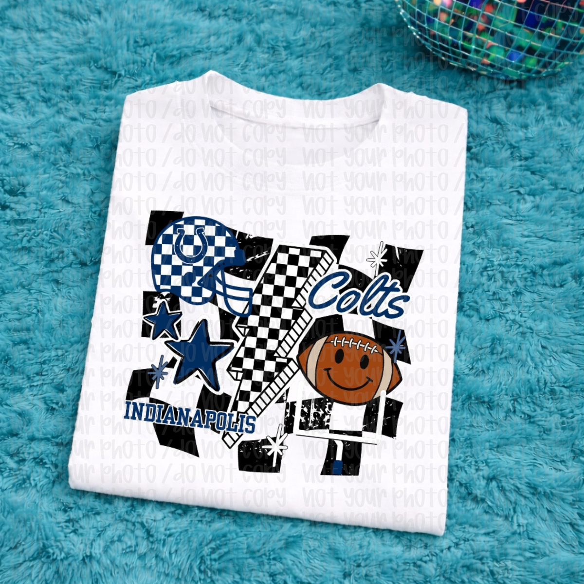 Colts Checkered Adult Tee