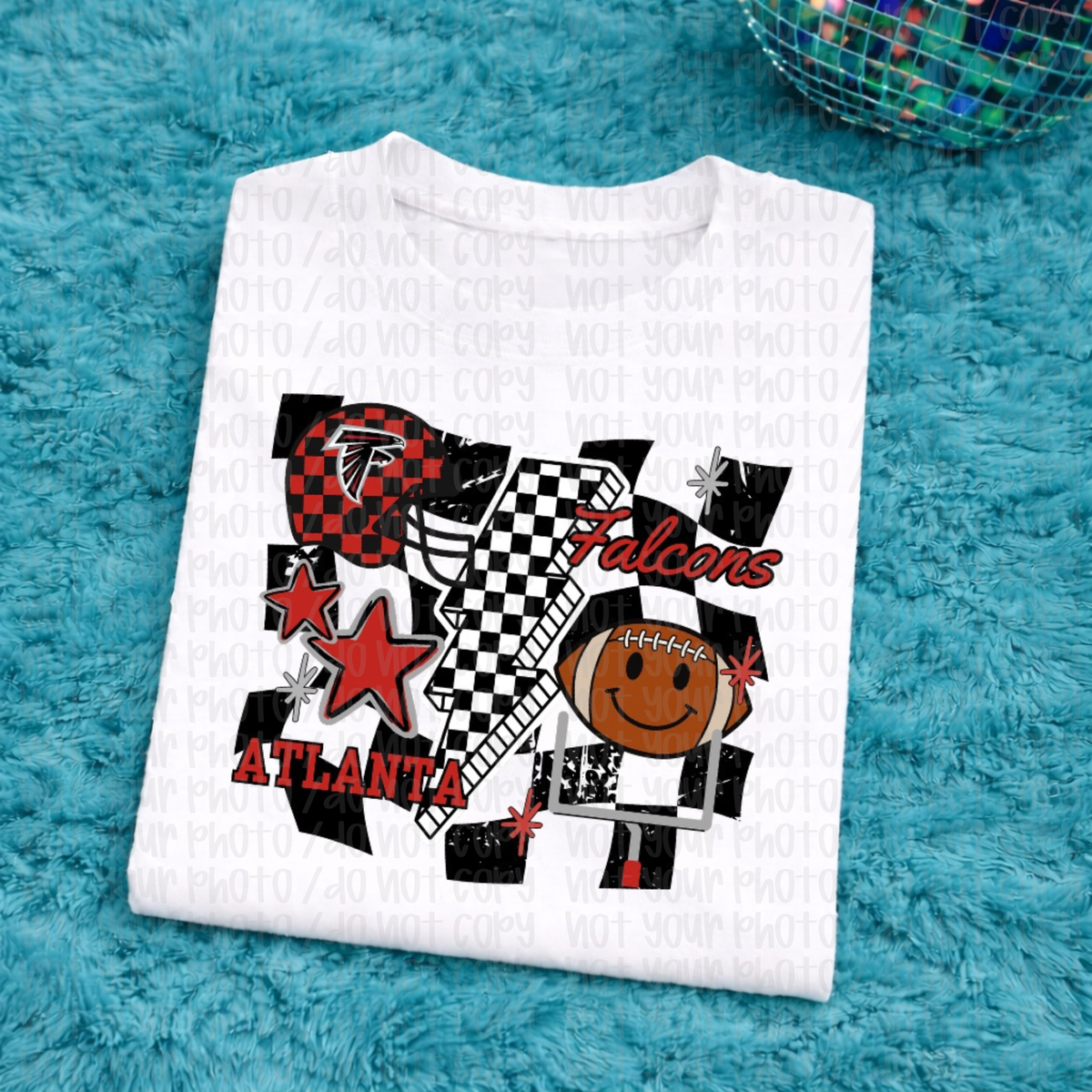 Falcons Checkered Adult Tee