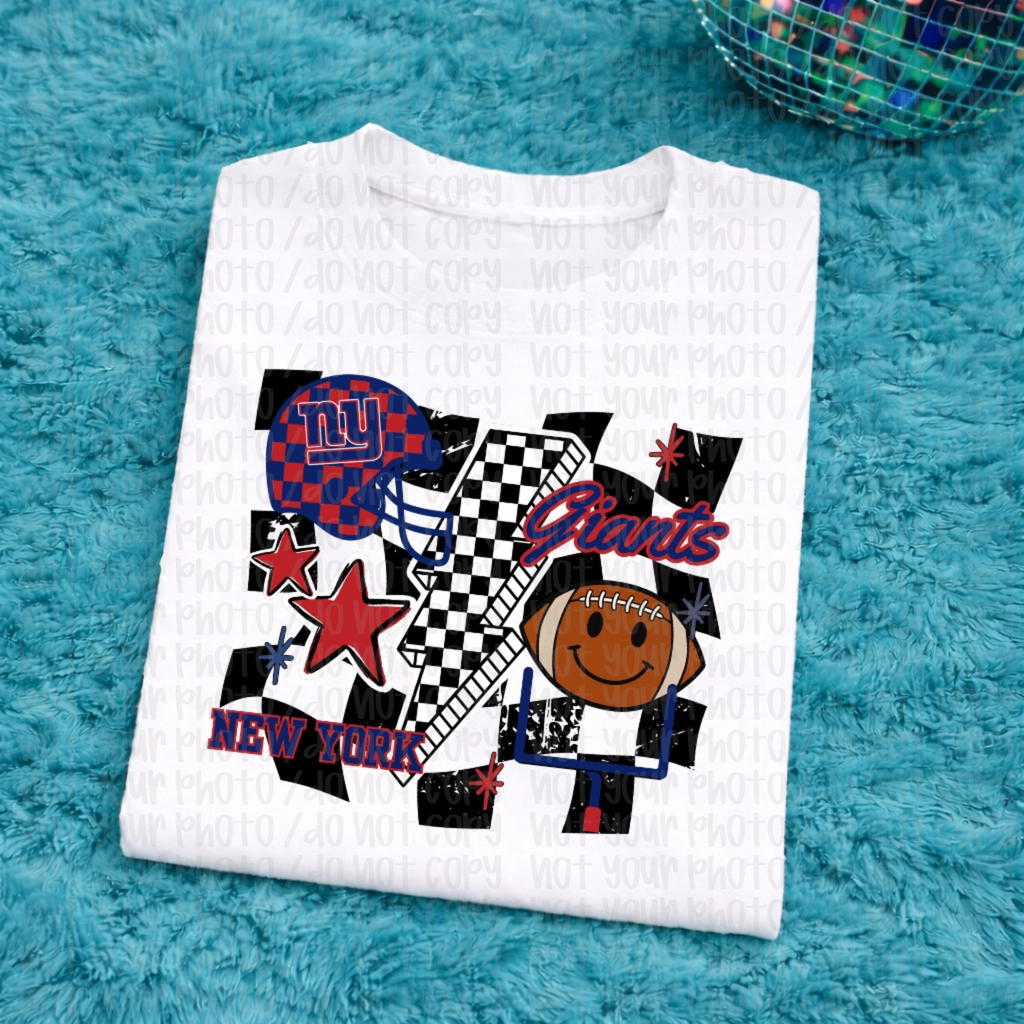 Giants Checkered Adult Tee