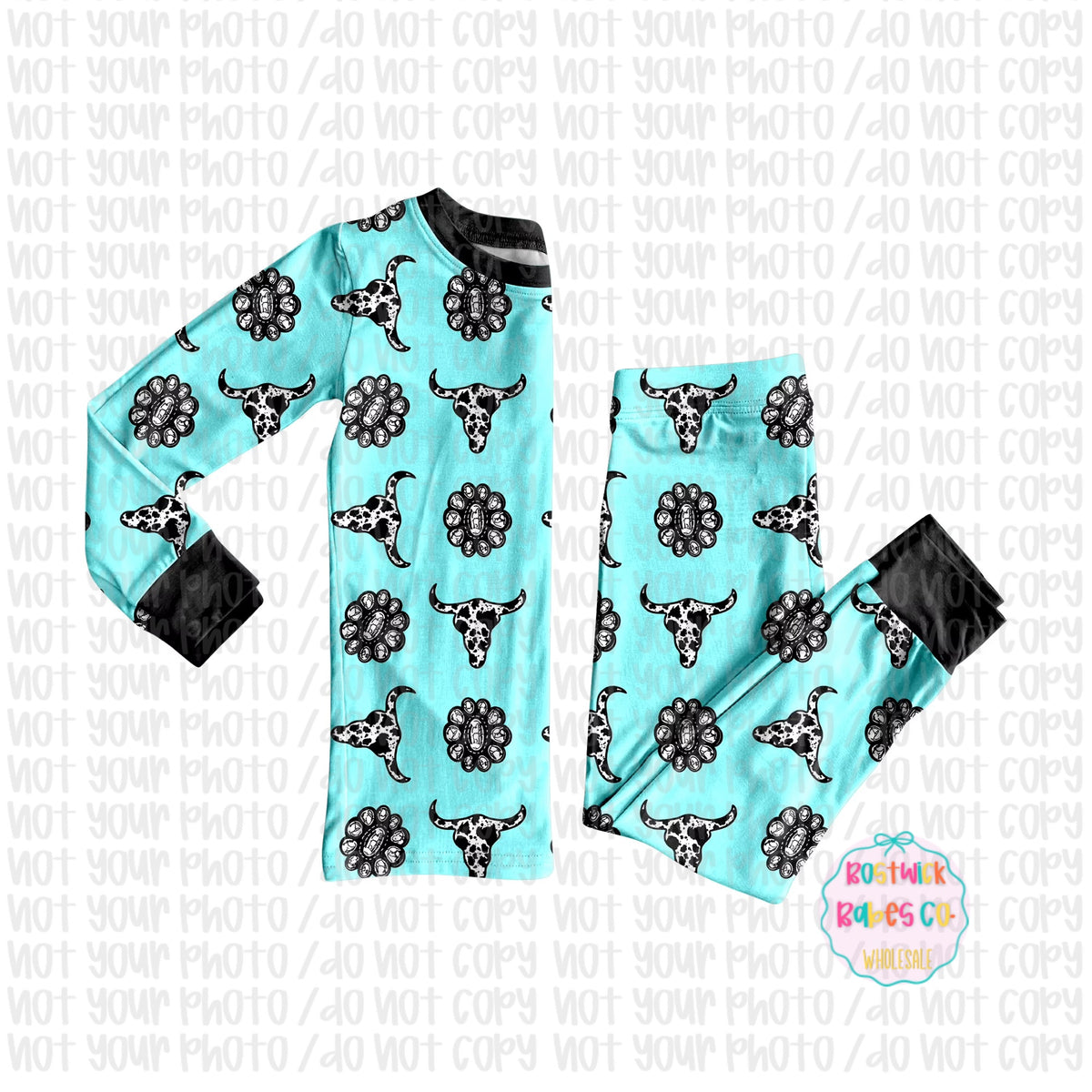 Turquoise and Tumbleweed Bamboo Pajamas