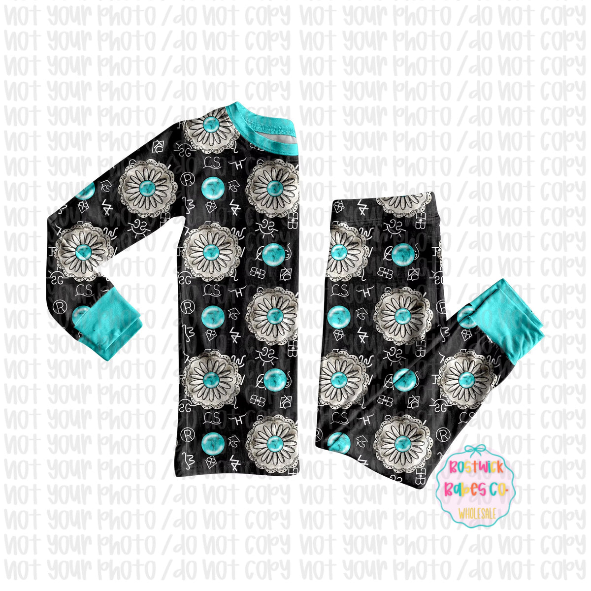 Turquoise and Tumbleweed Bamboo Pajamas