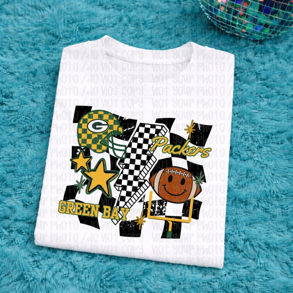 Packers Checkered Adult Tee