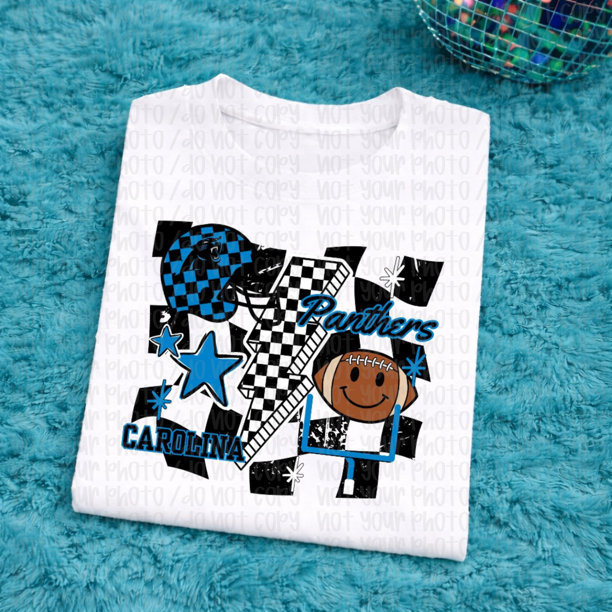 Panthers Checkered Adult Tee