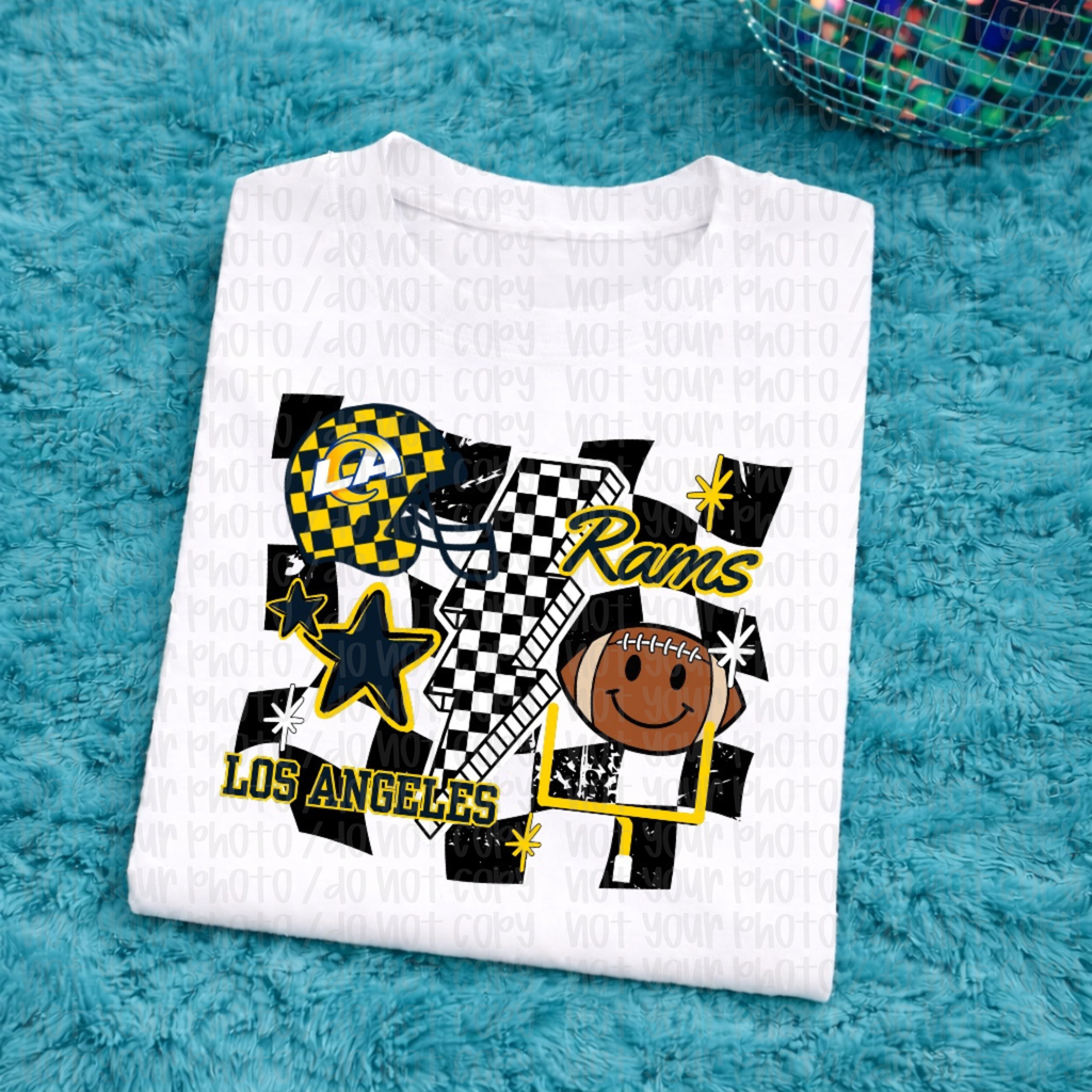 Rams Checkered Adult Tee