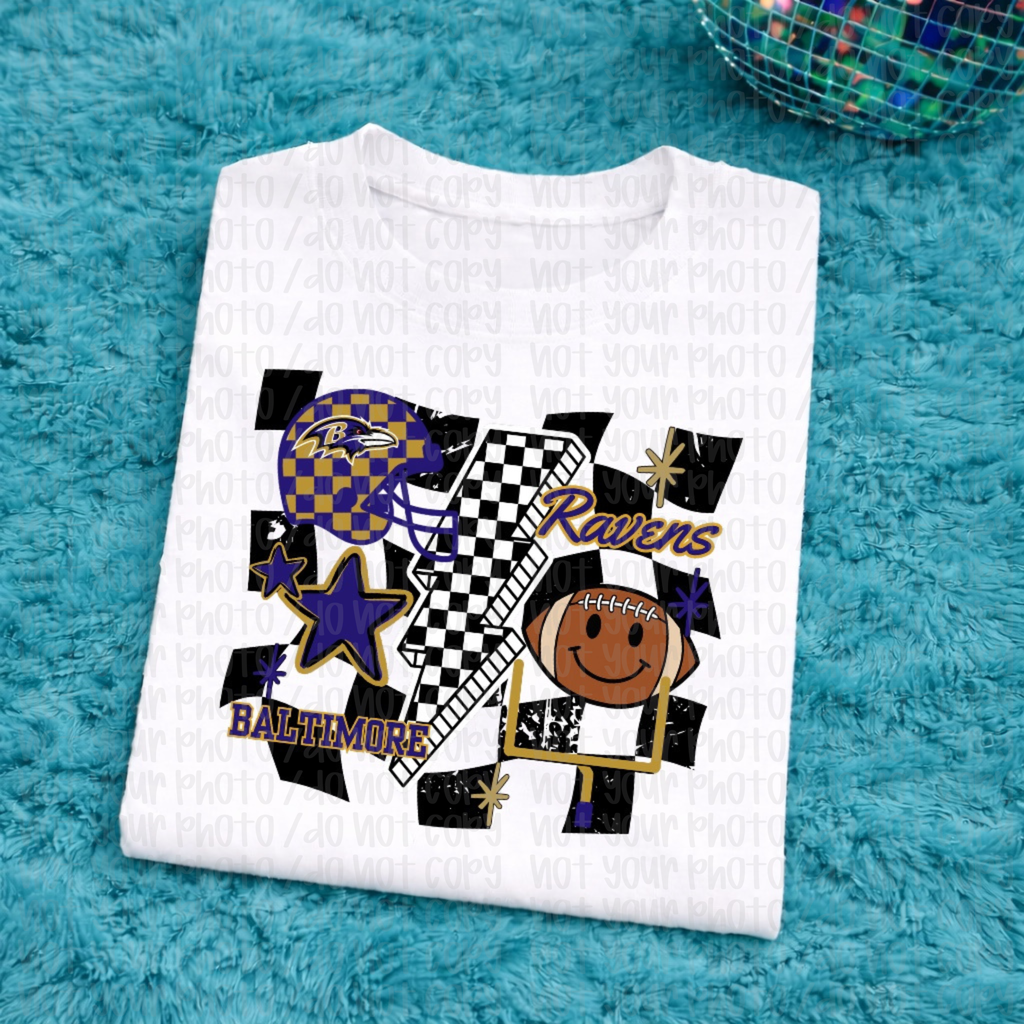 Ravens Checkered Child Tee