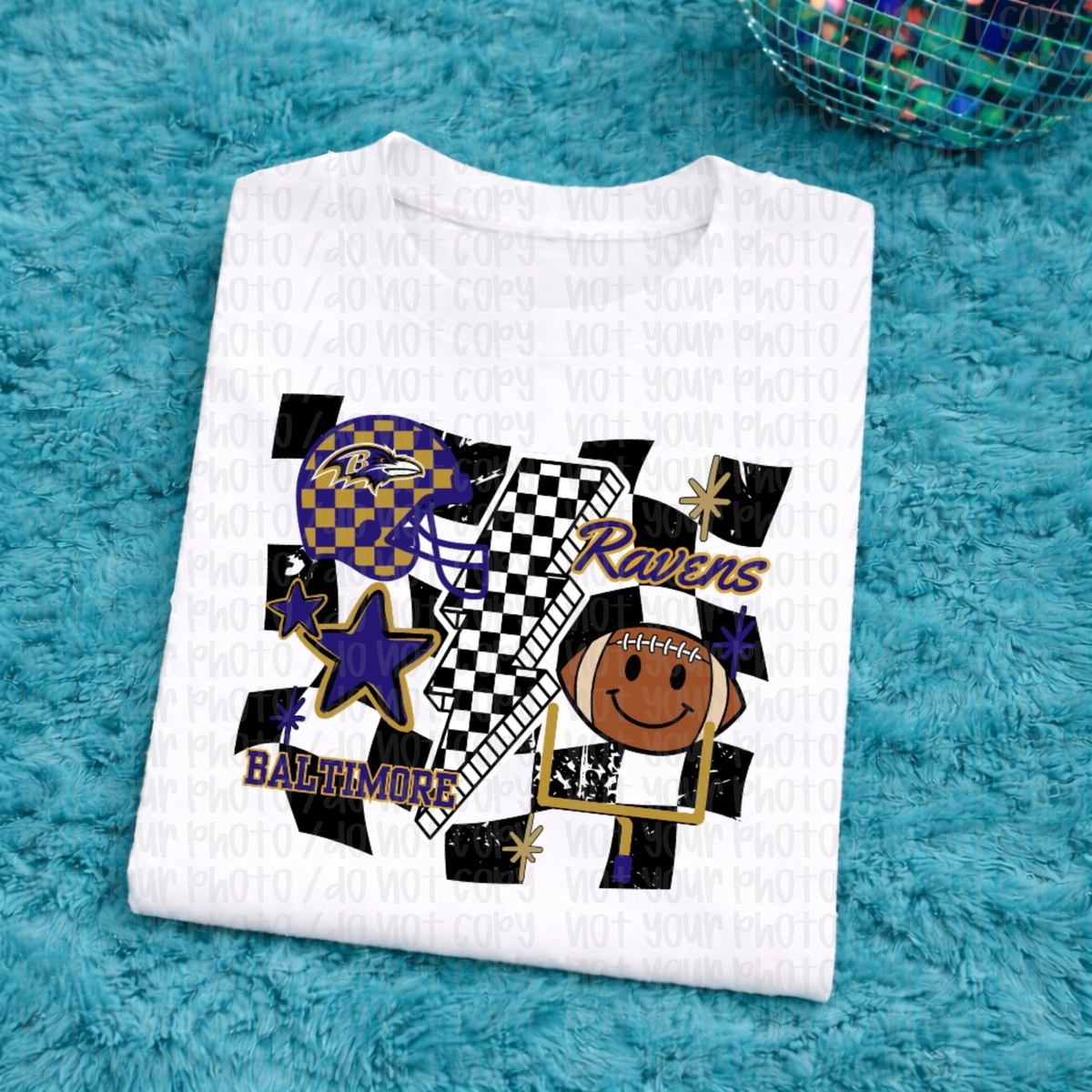 Ravens Checkered Child Tee