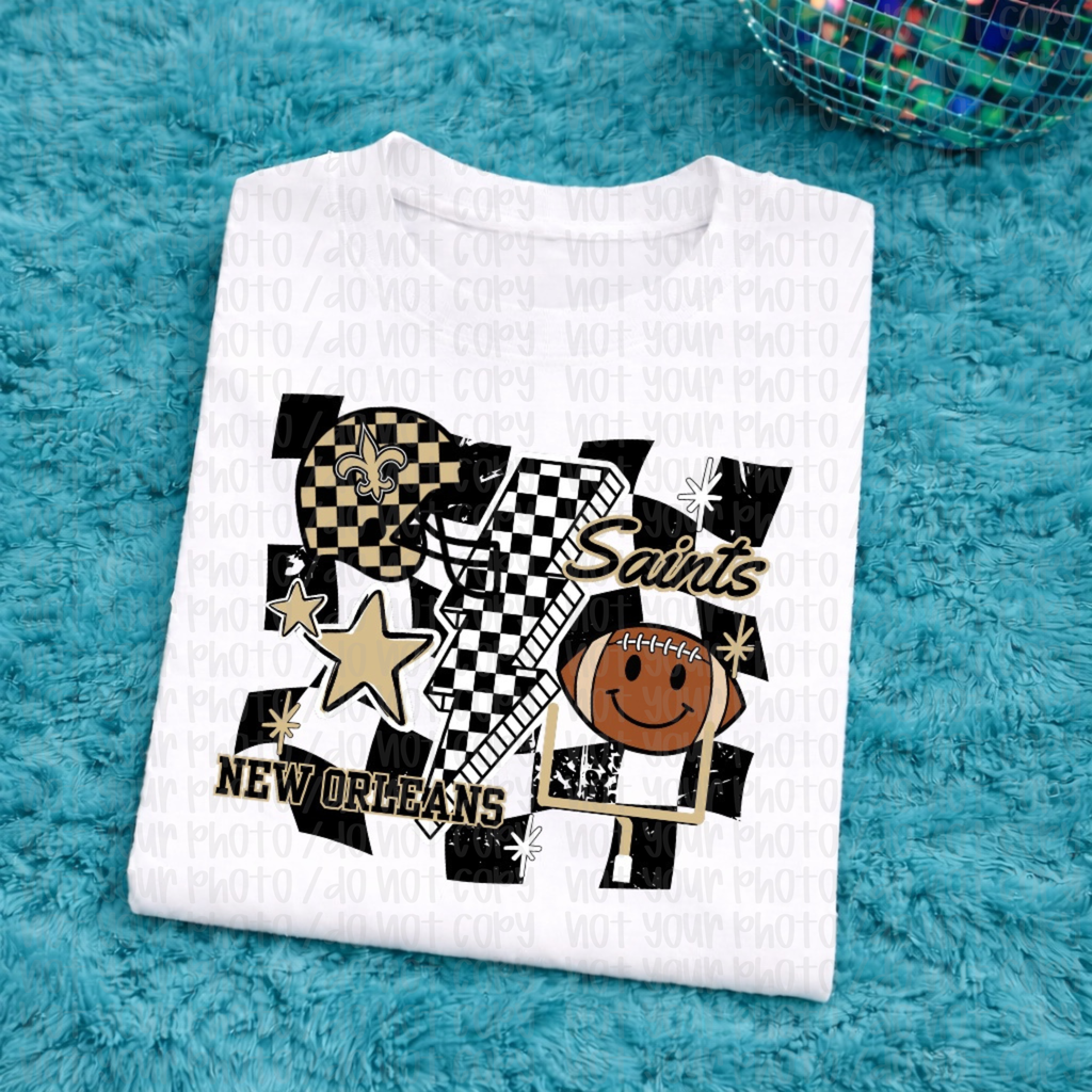 Saints Checkered Child Tee