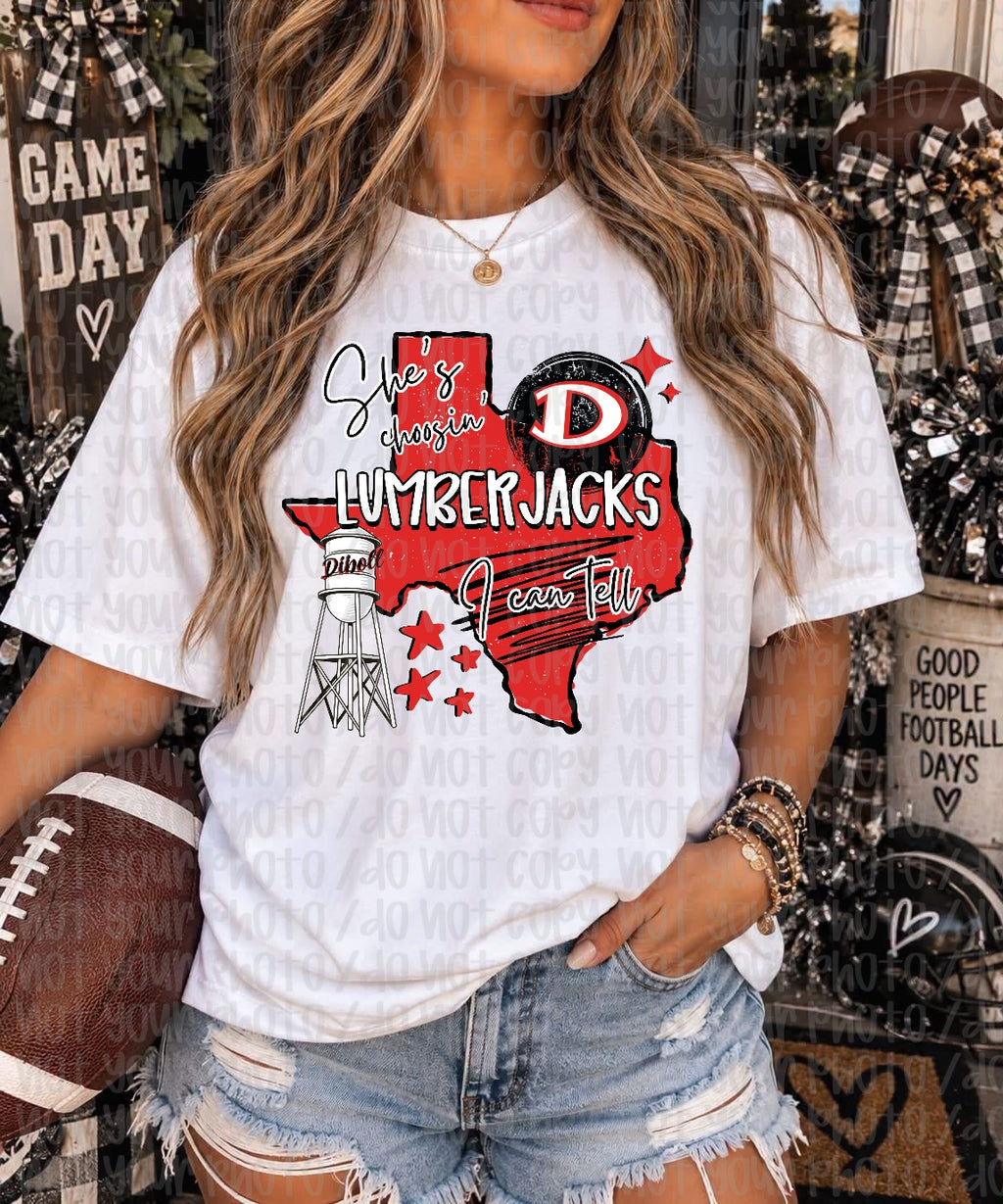 She's Choosin Diboll Lumberjacks I Can Tell Child Tee