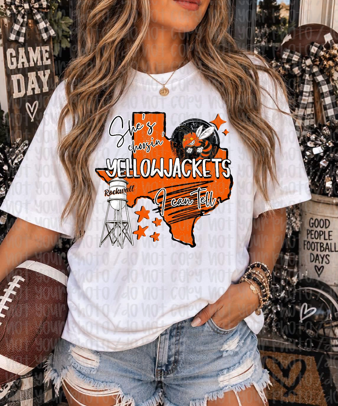 She's Choosin Rockwall Yellow Jackets I Can Tell Child Tee