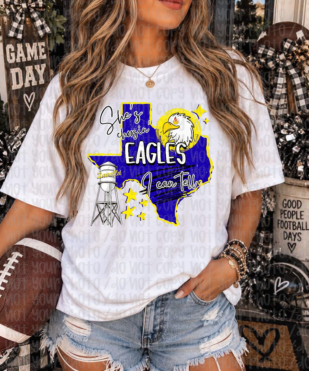Shes Choosin Zavalla Eagles I Can Tell Generic Adult Tee